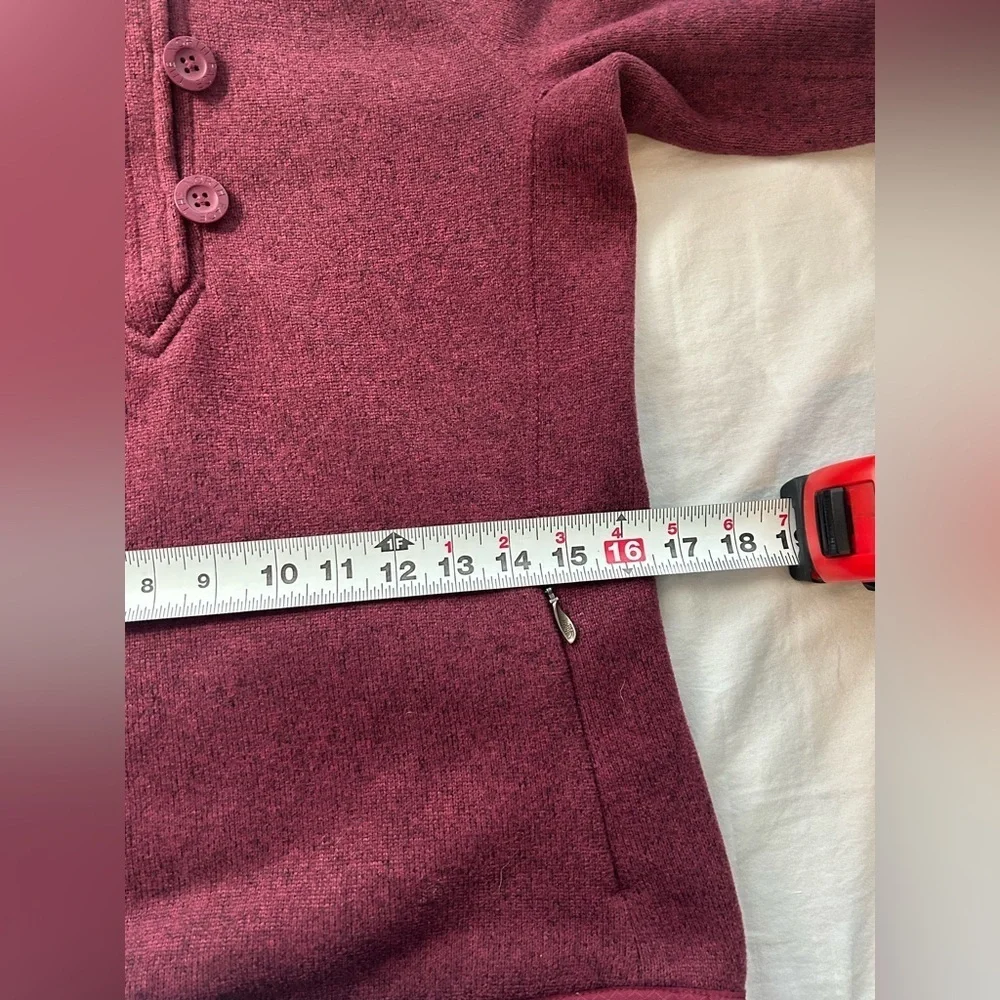 The North Face Hoodie Crescent Sunshine Maroon Fleece Pullover Womens Size M - Picture 8 of 12
